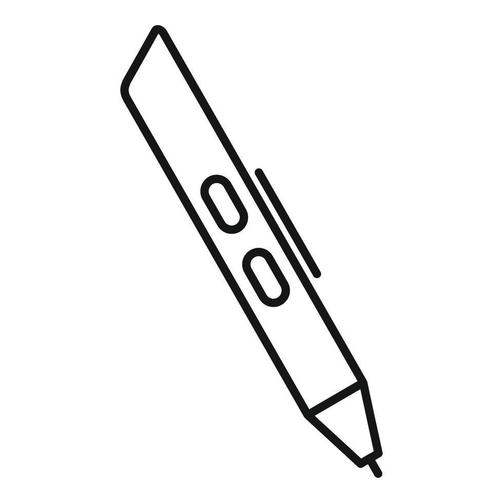 Icône d'innovation stylo 3d, style de contour vecteur