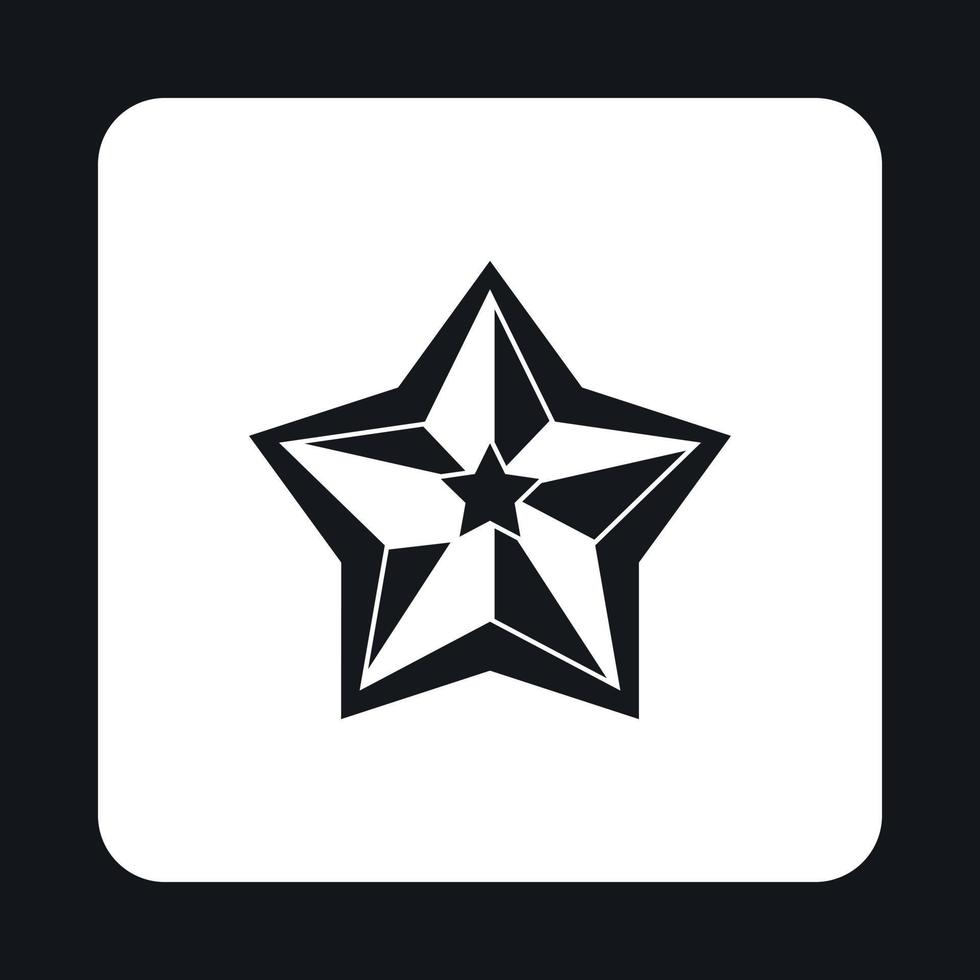 icône étoile céleste à cinq branches, style simple vecteur
