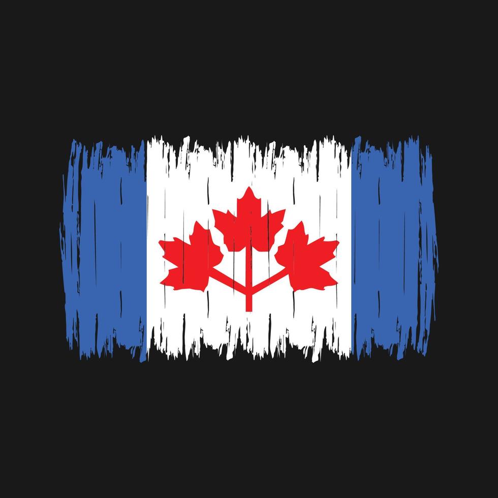 brosse drapeau du canada vecteur