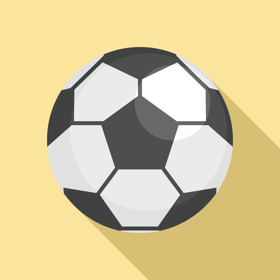 icône de ballon de football, style plat vecteur