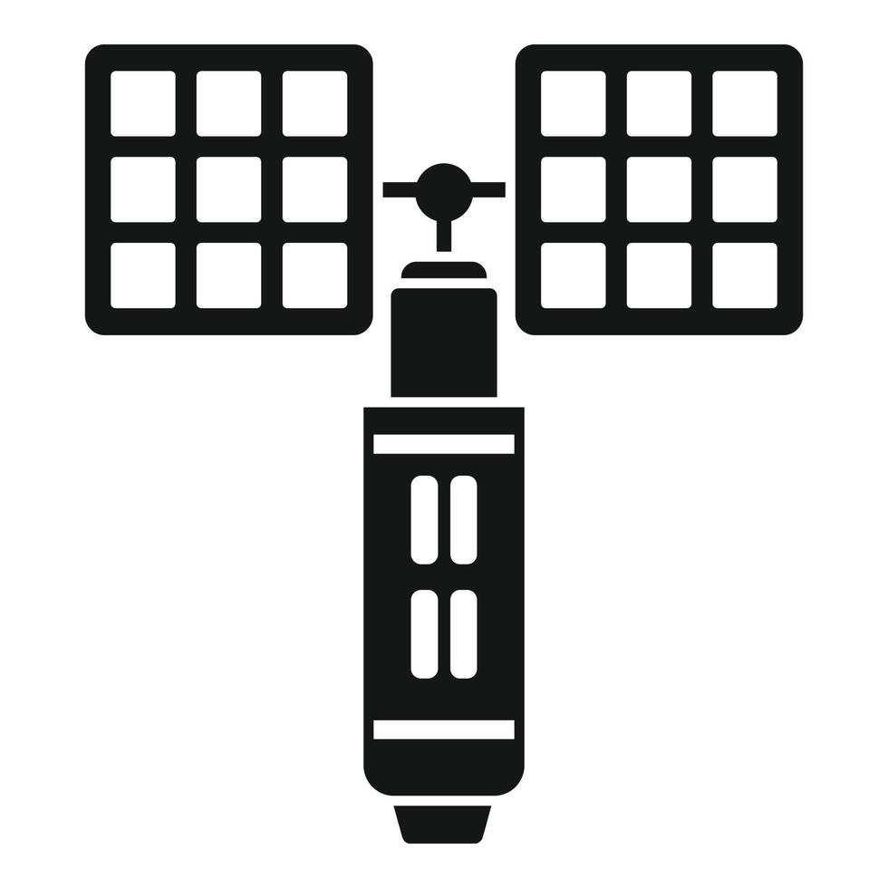 vecteur simple d'icône de station spatiale galactique. vaisseau spatial astronaute