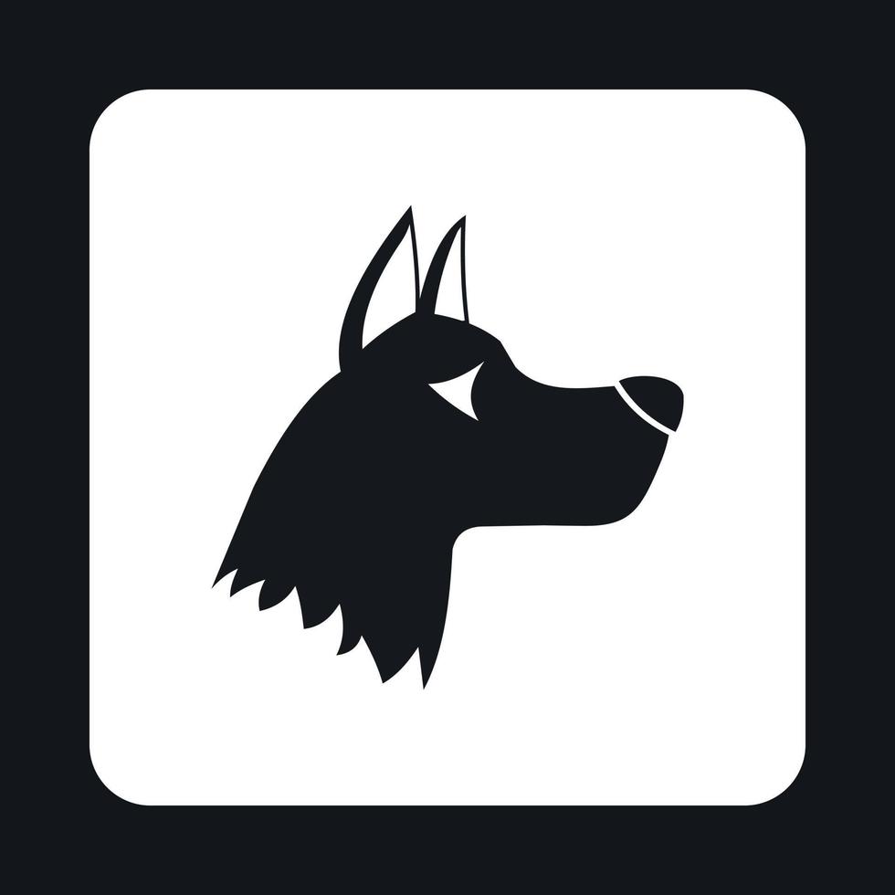 icône de chien doberman, style simple vecteur