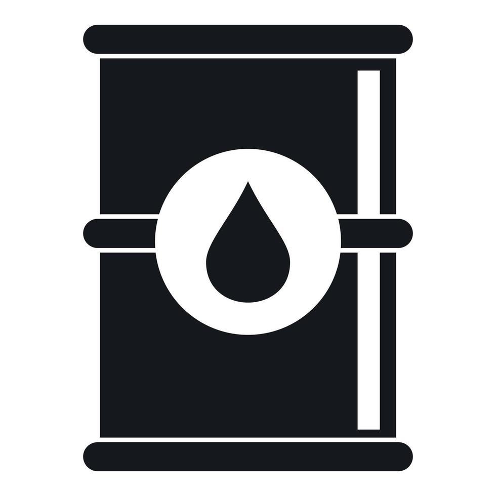 icône baril de pétrole, style simple vecteur