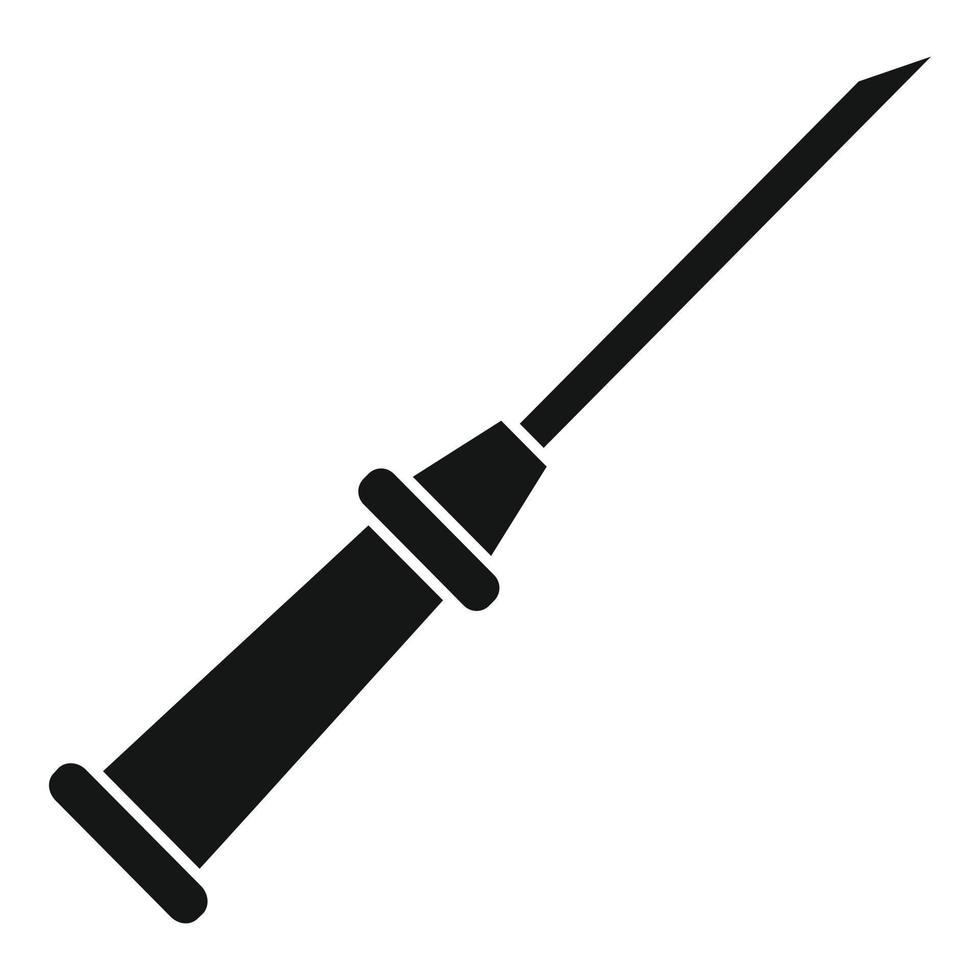 icône de cathéter sanguin, style simple vecteur