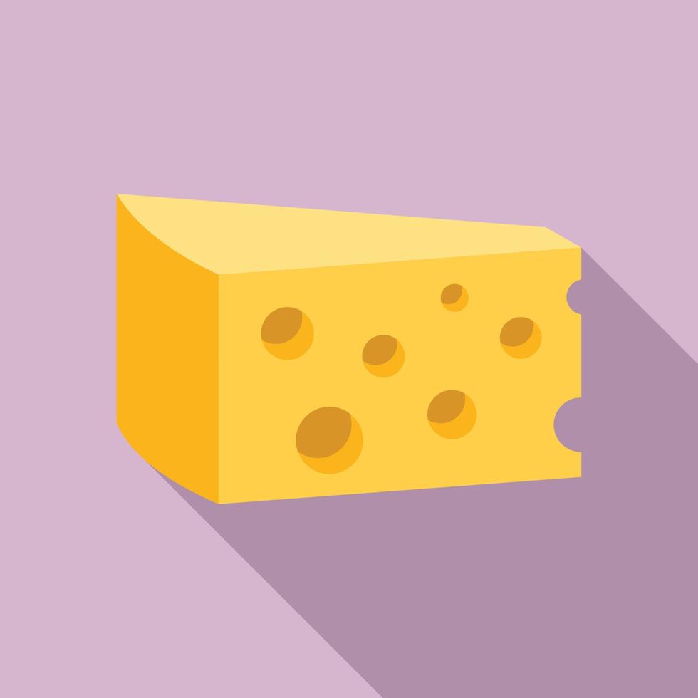 icône de fromage emmental, style plat vecteur
