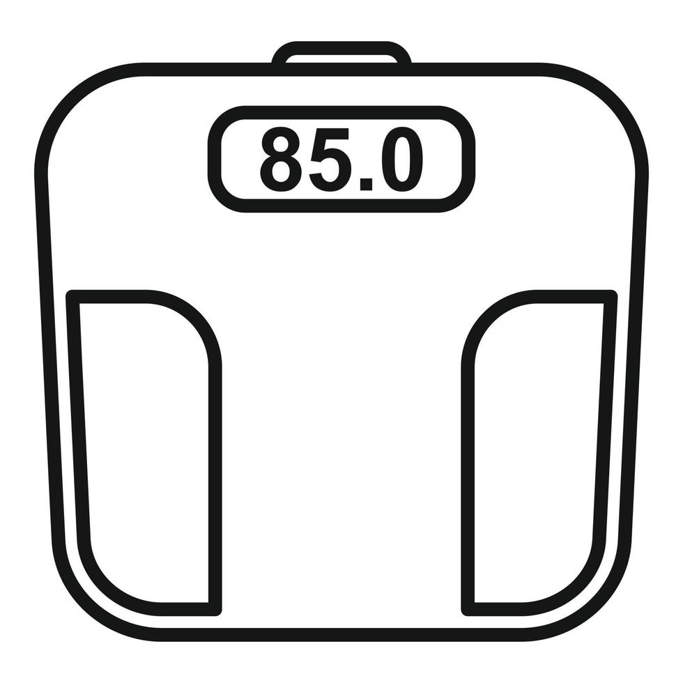 icône d'équipement de balances intelligentes, style de contour vecteur