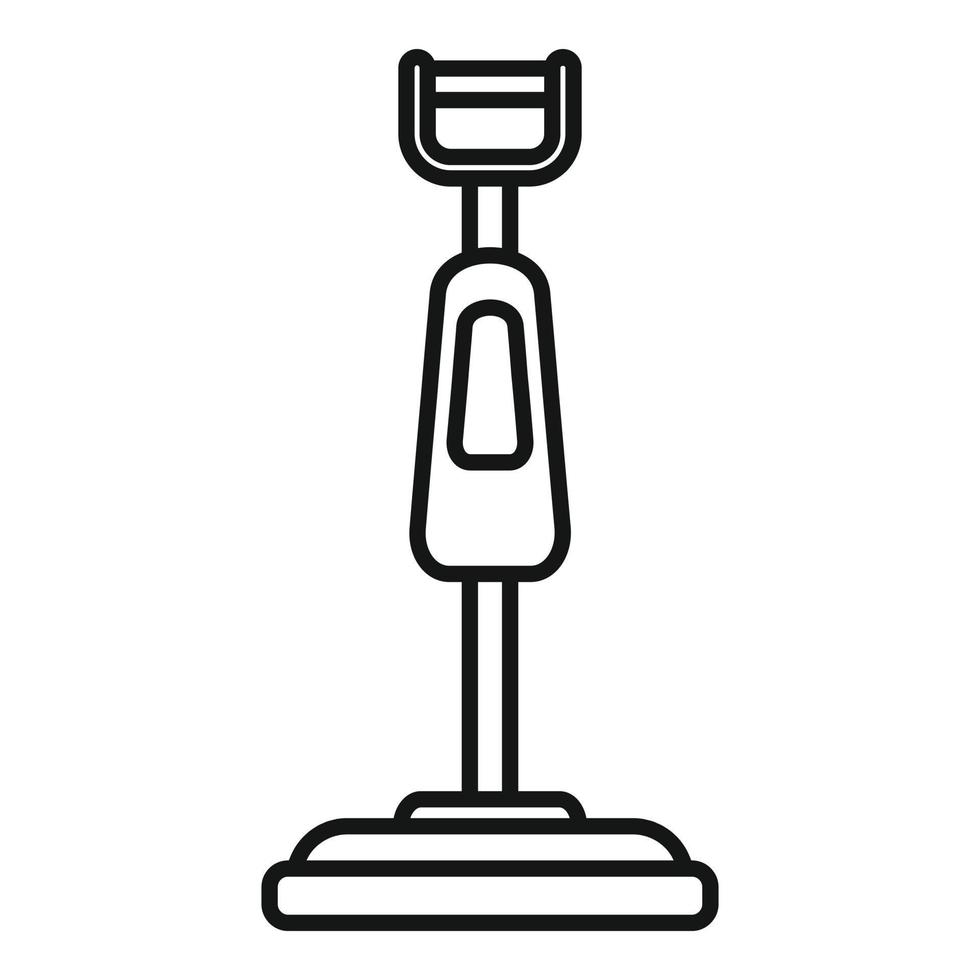 icône de nettoyeur à vapeur au sol, style de contour vecteur
