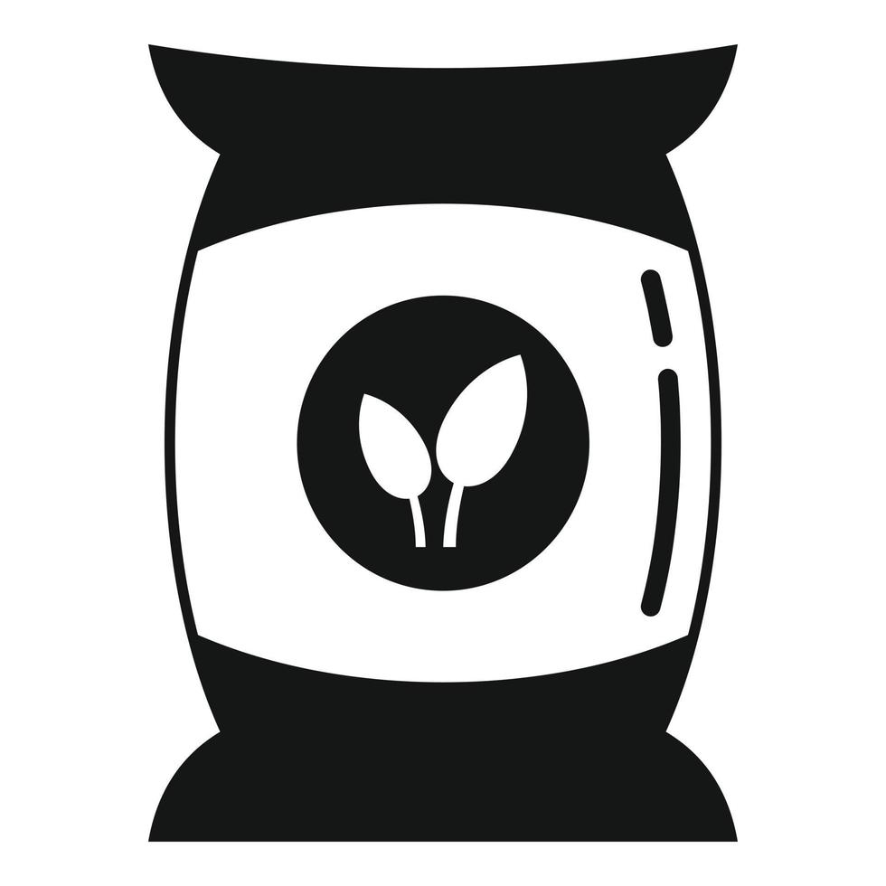 icône de pack d'engrais, style simple vecteur