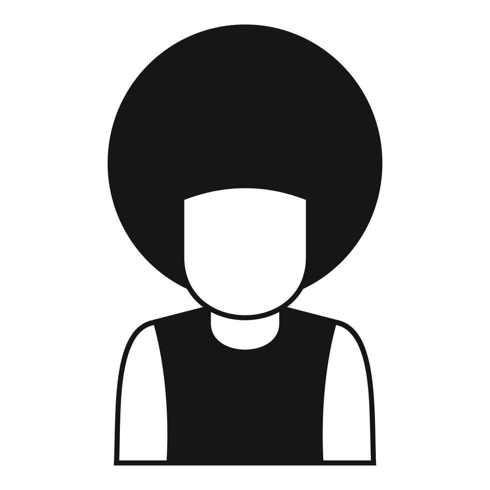 icône d'immigrant afro-américain, style simple vecteur