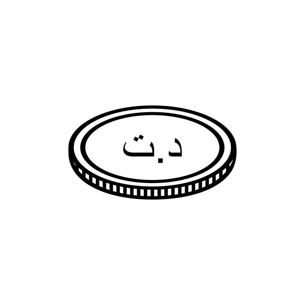 symbole d'icône de devise tunisienne, dinar tunisien, signe tnd. illustration vectorielle vecteur