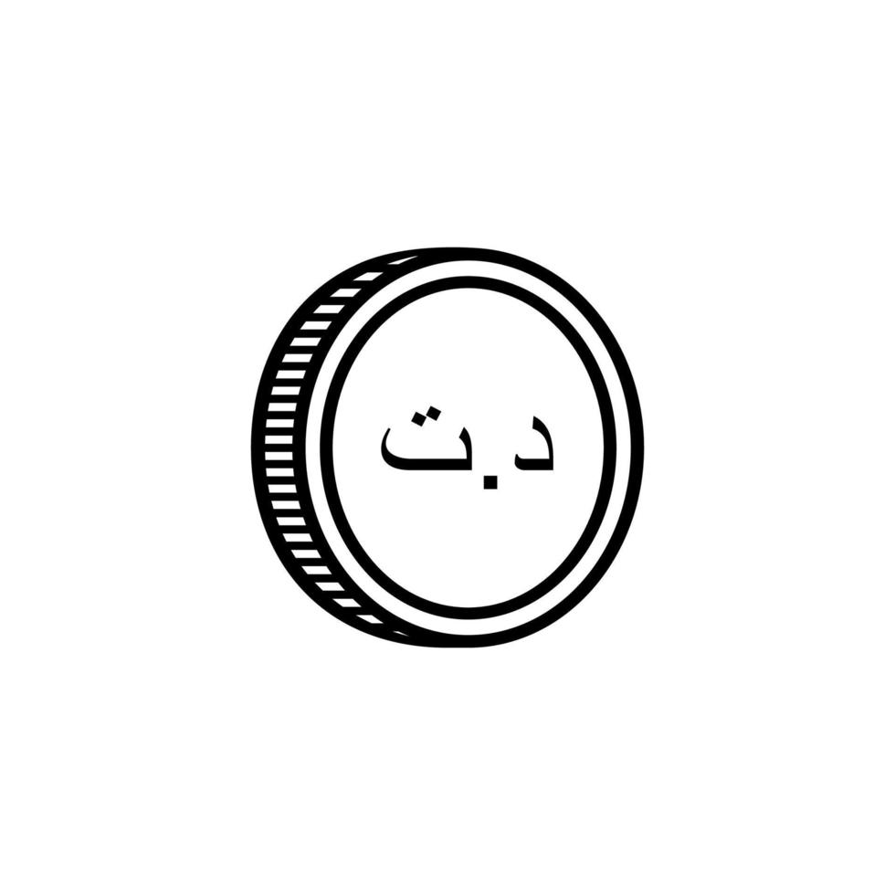 symbole d'icône de devise tunisienne, dinar tunisien, signe tnd. illustration vectorielle vecteur