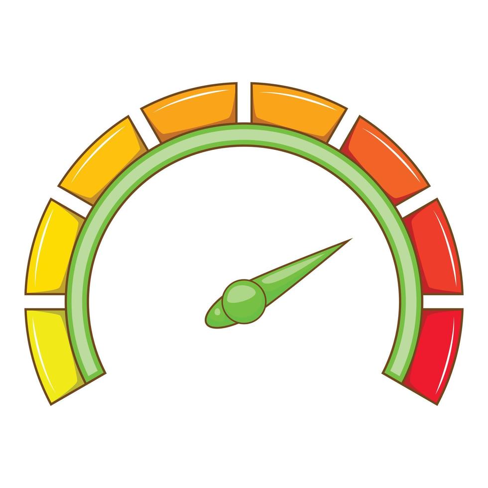 icône de compteur de vitesse de voiture de sport, style cartoon vecteur