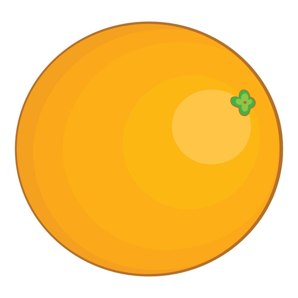 icône orange, style dessin animé vecteur