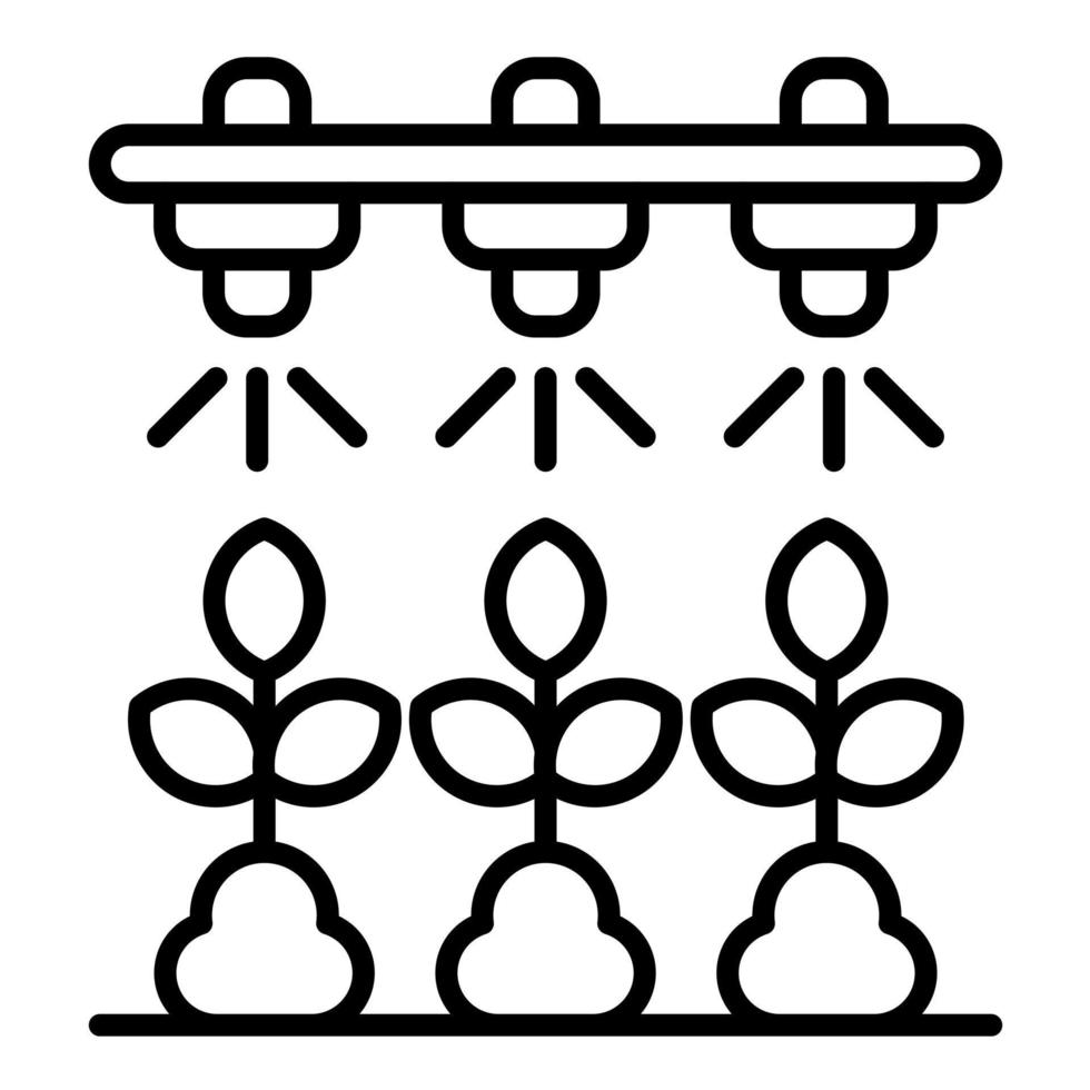 icône de ligne cultivée à la ferme vecteur