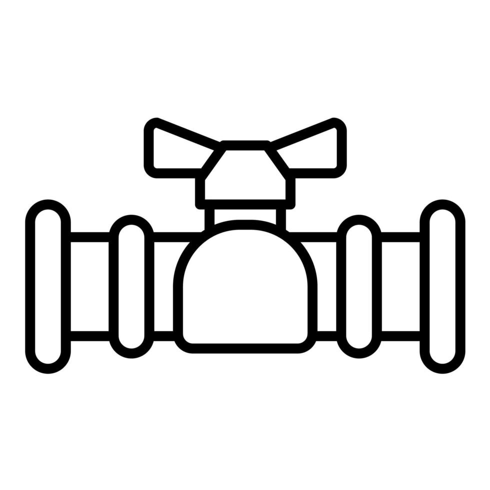 icône de ligne de soupape de selle vecteur