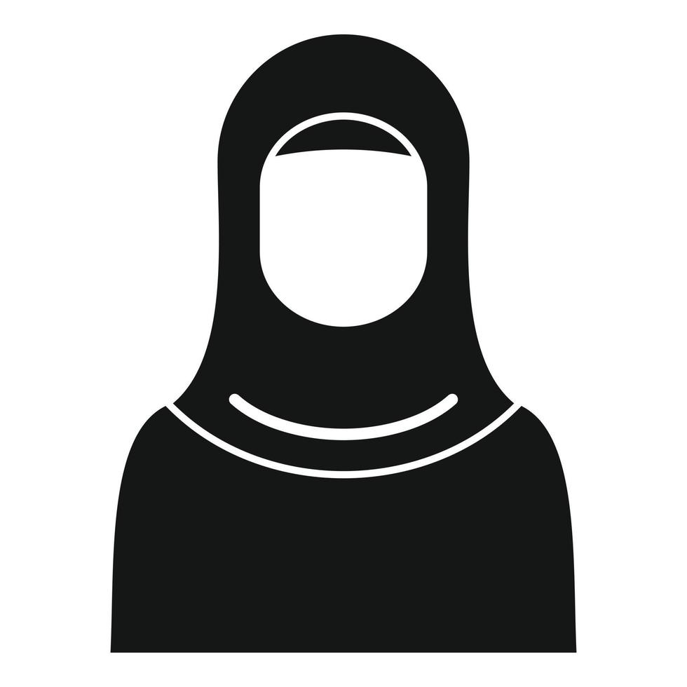 icône de femme réfugiée, style simple vecteur