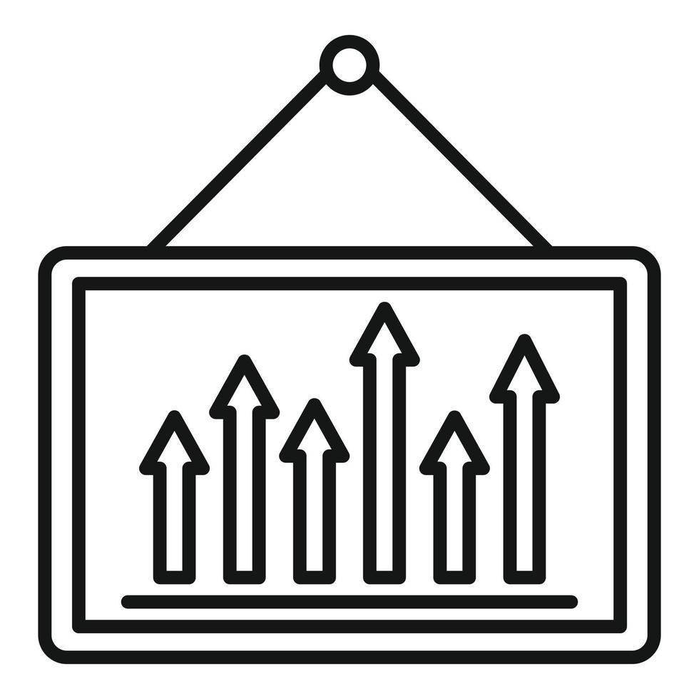 icône de graphique de restructuration, style de contour vecteur