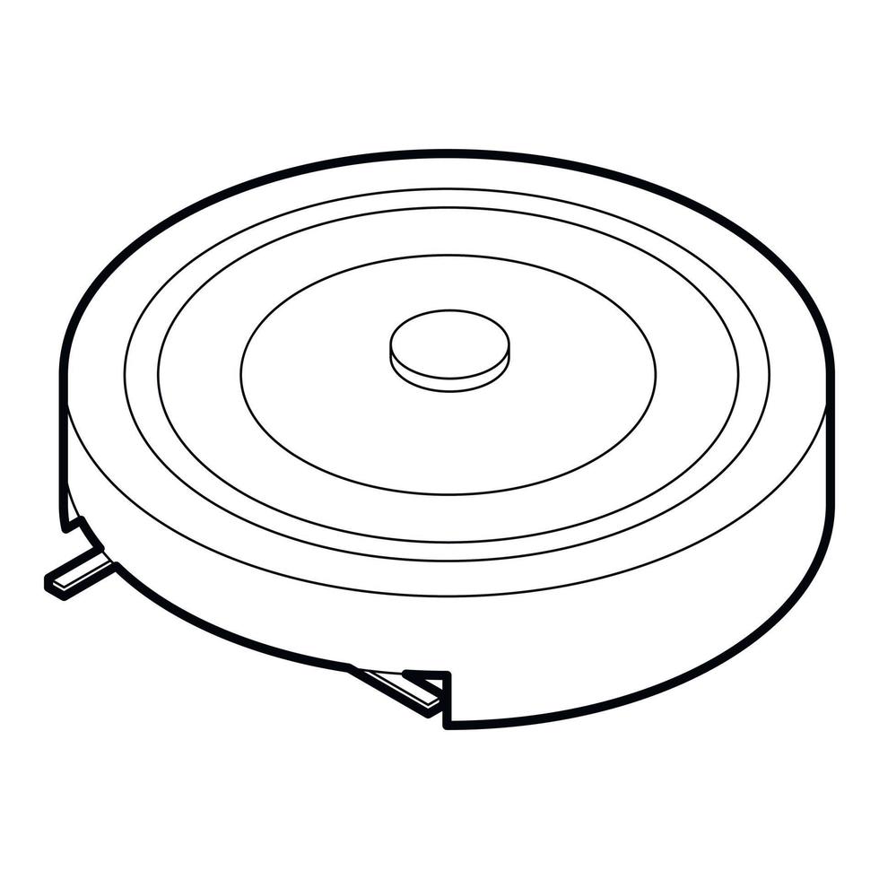 icône de cuisinière électrique portable, style de contour vecteur