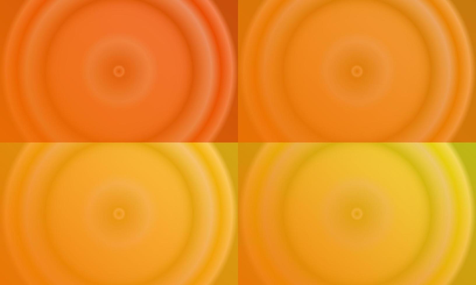quatre ensembles de fond abstrait orange. style moderne, simple et coloré. jaune et orange foncé. utiliser pour la page d'accueil, la toile de fond, le papier peint, l'affiche, la bannière ou le dépliant vecteur