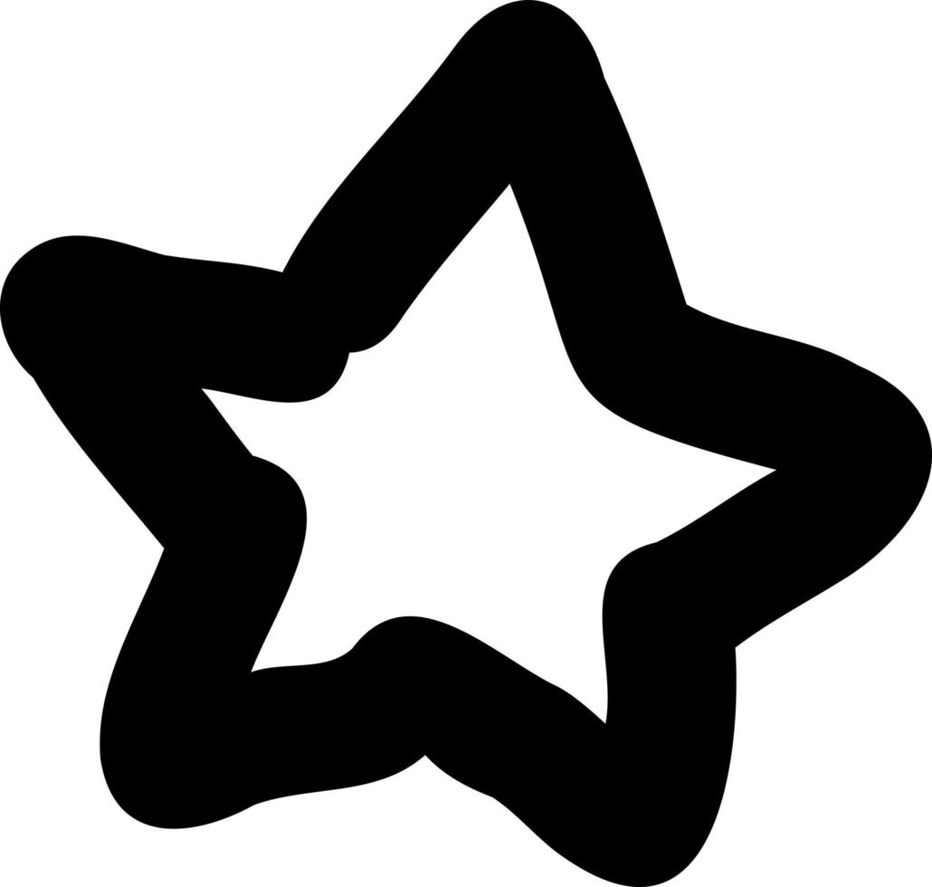 doodle de dessin d'étoile. vecteur