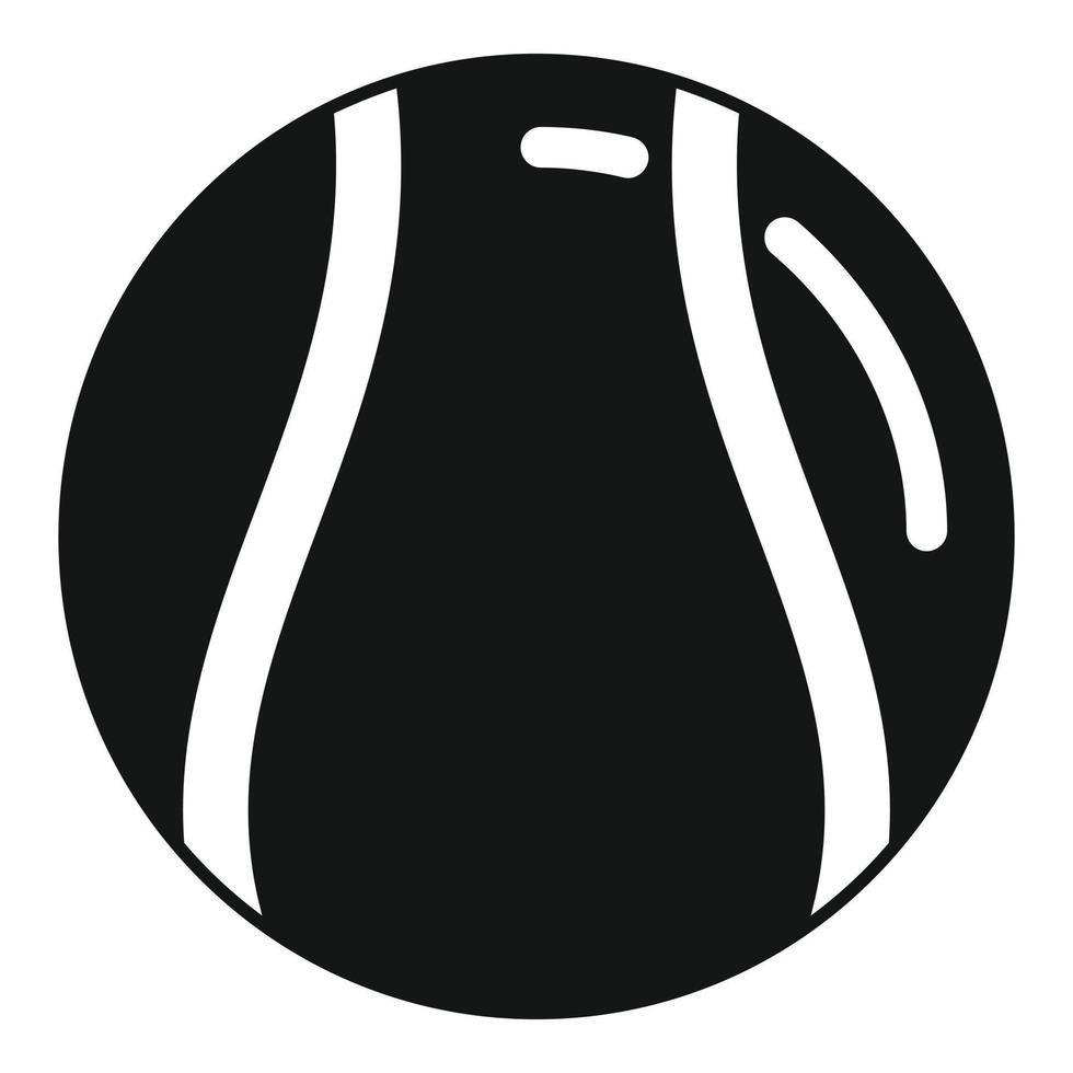 icône de balle de lancer, style simple vecteur