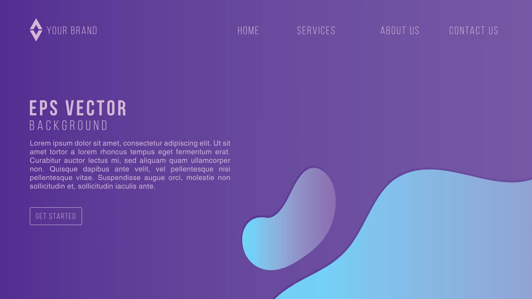 bleu violet dégradé web design abstrait eps 10 vecteur pour site web, page de destination, page d'accueil, page web