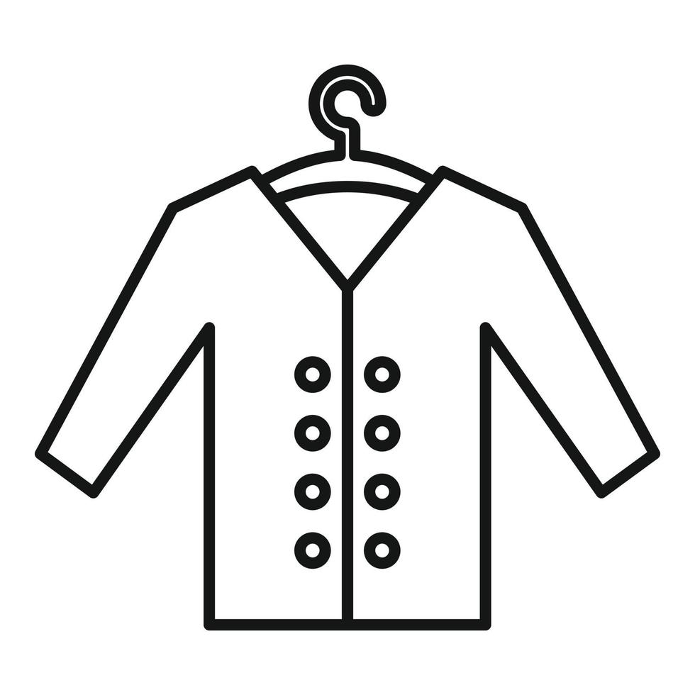 icône de veste propre, style de contour vecteur