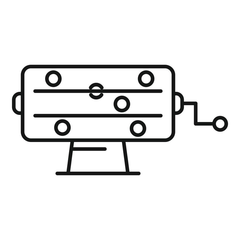 vecteur de contour d'icône de loterie. tirage au sort bingo