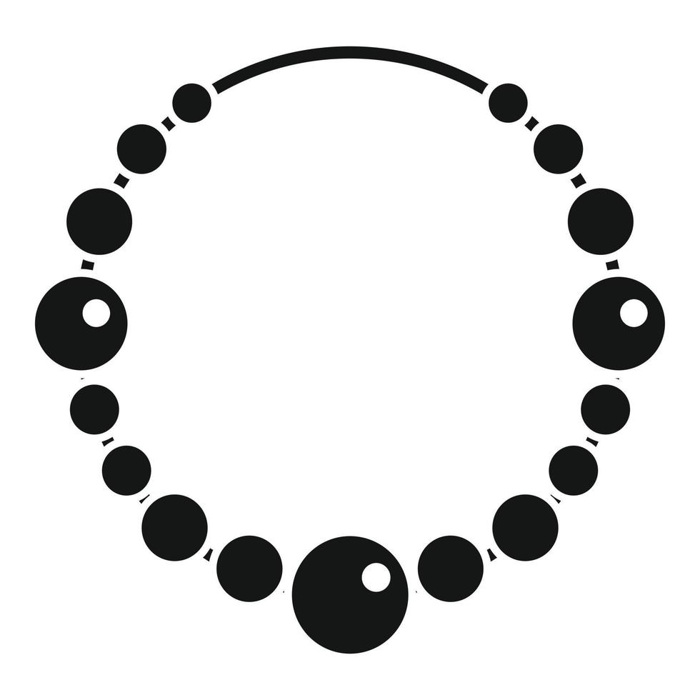 icône de bijoutier perle, style simple vecteur