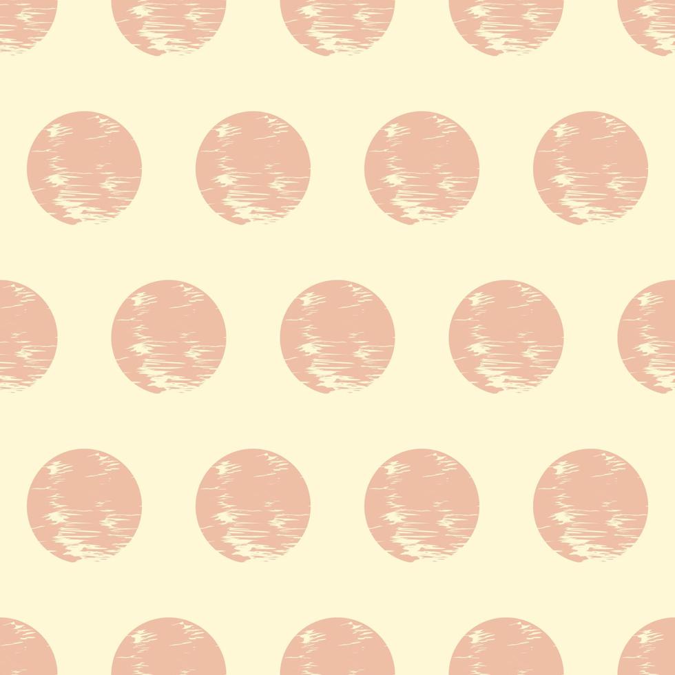 motif géométrique sans couture avec des cercles de brosse rose dessin à la main sur fond clair. impression vectorielle pour fond de tissu, textile vecteur