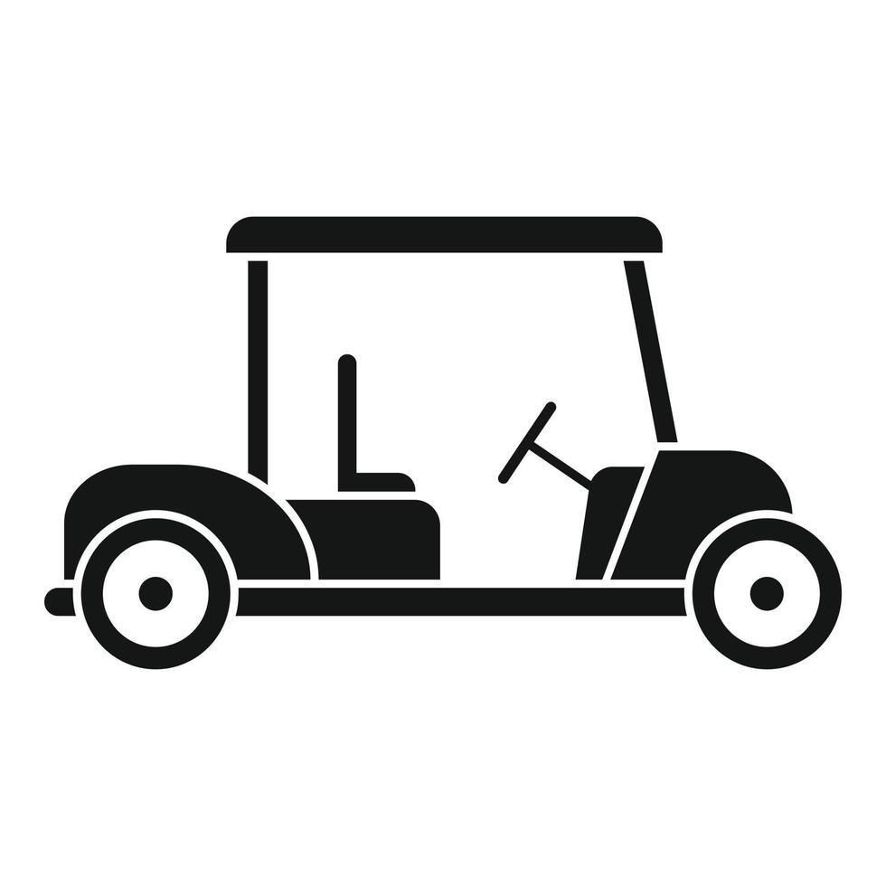 icône d'équipement de voiturette de golf, style simple vecteur