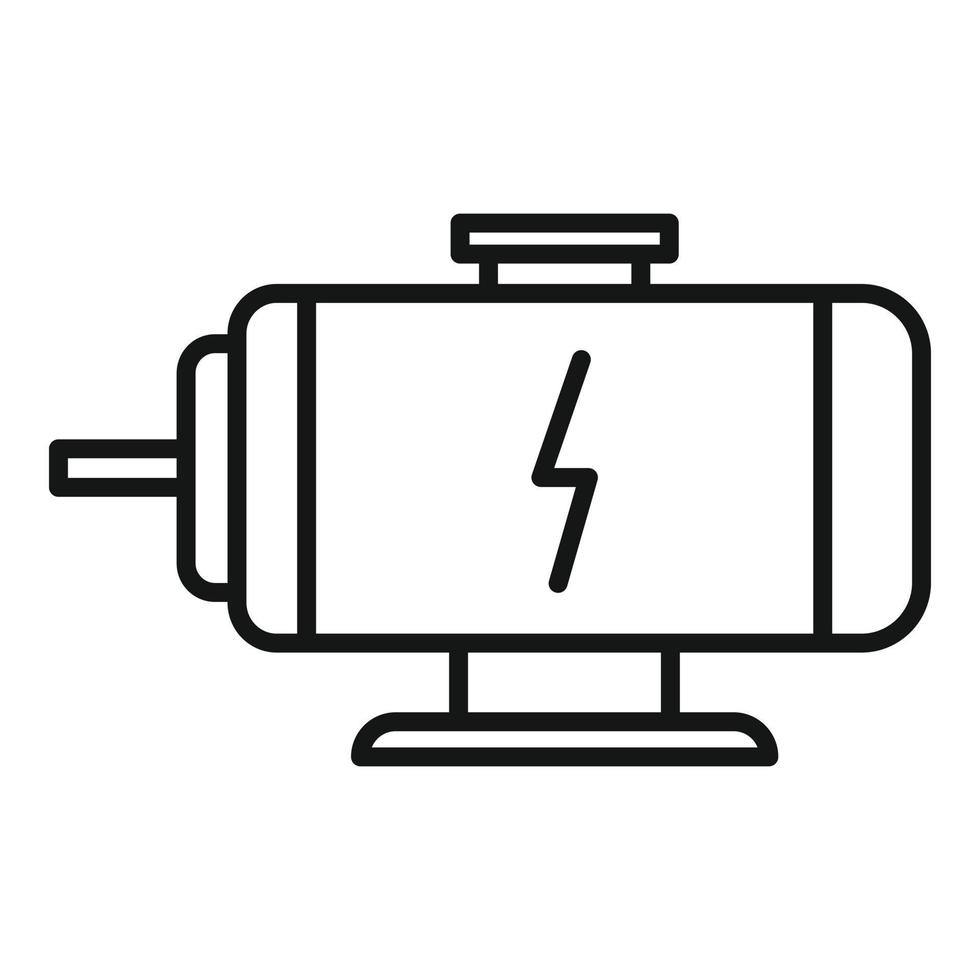 icône de moteur hybride, style de contour vecteur