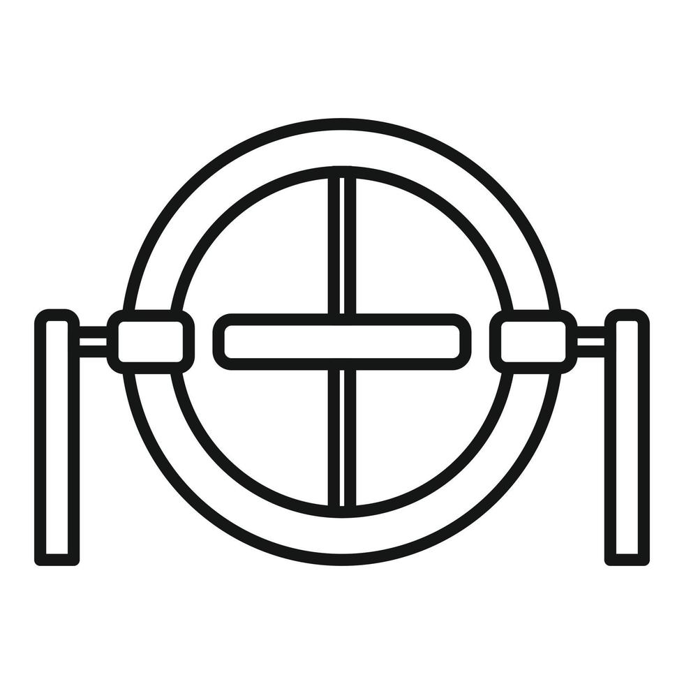 vecteur de contour d'icône de modèle de gravité. accéléromètre gyroscope