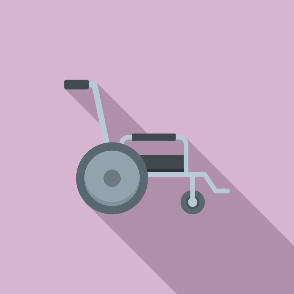 icône de fauteuil roulant de soins infirmiers, style plat vecteur