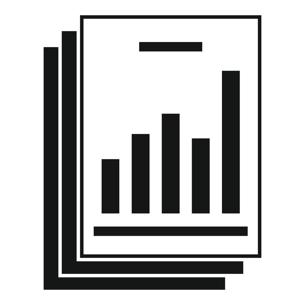 icône d'analyse de restructuration, style simple vecteur