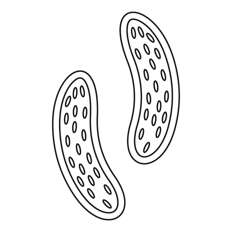 icône de cellule épithéliale, style de contour vecteur