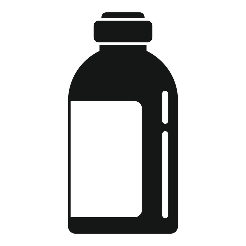 icône de bouteille chimique adoucisseur, style simple vecteur