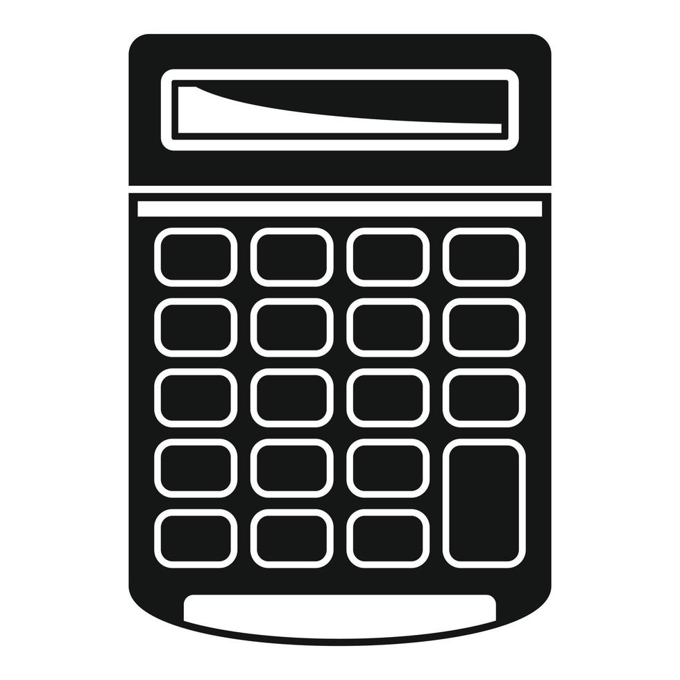 icône de calculatrice d'impôt, style simple vecteur