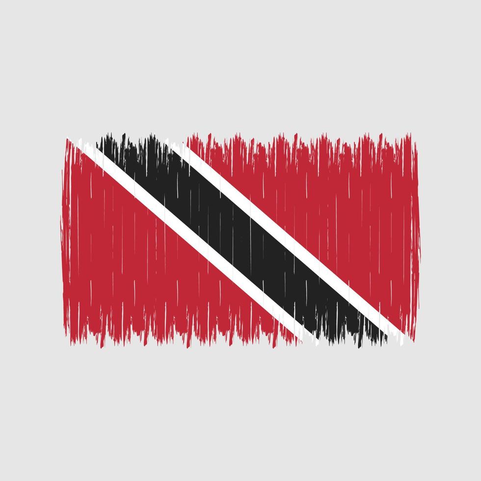 brosse drapeau trinité-et-tobago vecteur