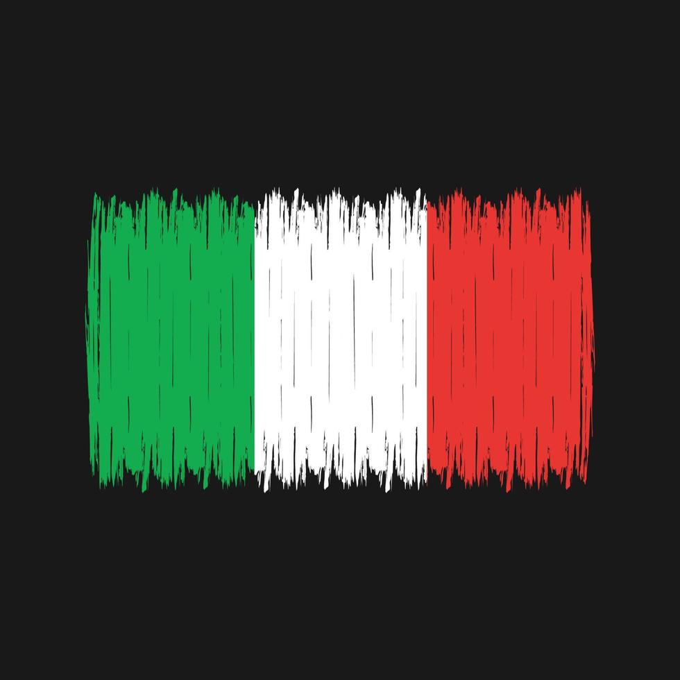 brosse drapeau italie vecteur