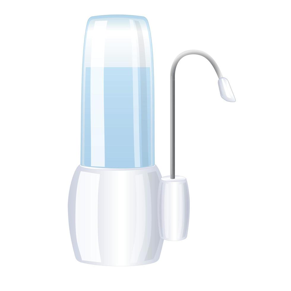 icône de filtre à eau du robinet, style cartoon vecteur