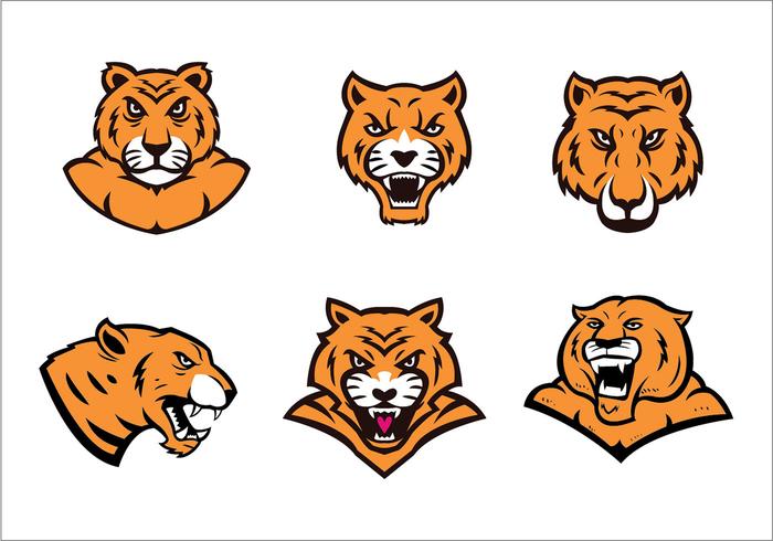 Tiger Logo Set vecteur