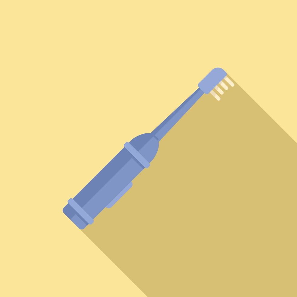 icône de soins de brosse à dents électrique, style plat vecteur