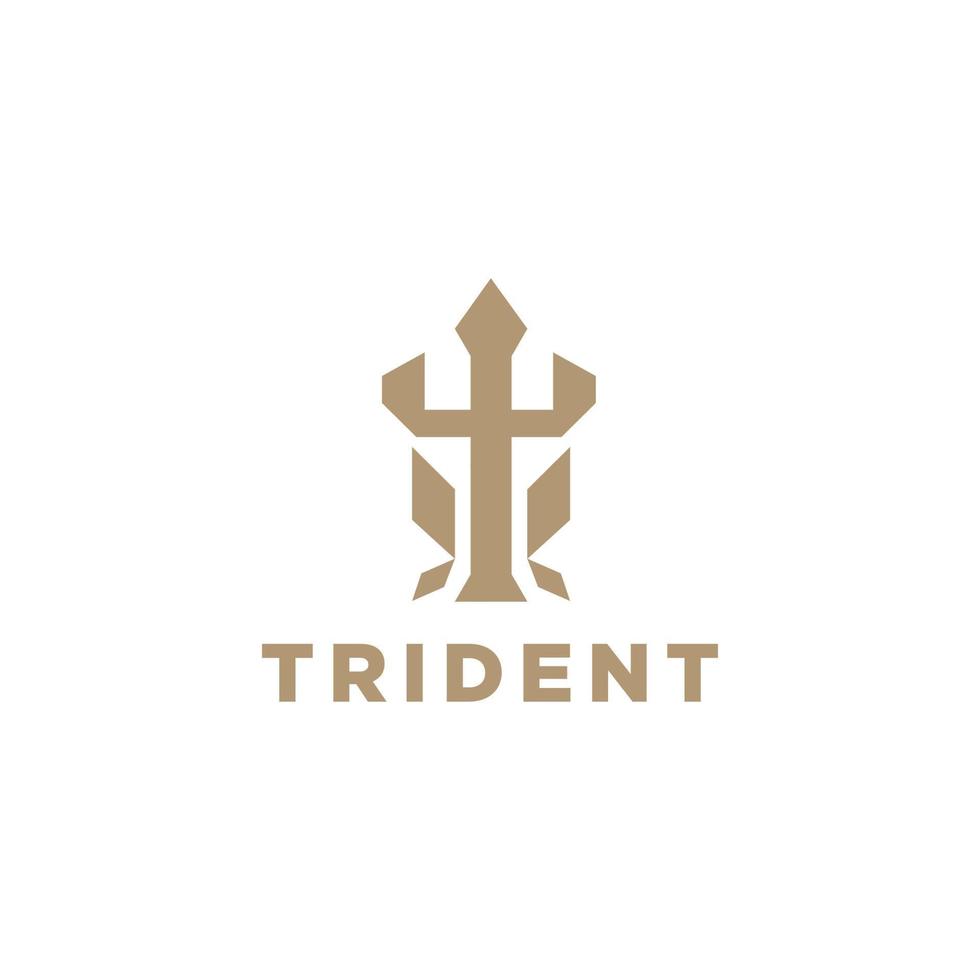 modèle de conception d'icône de logo trident vecteur