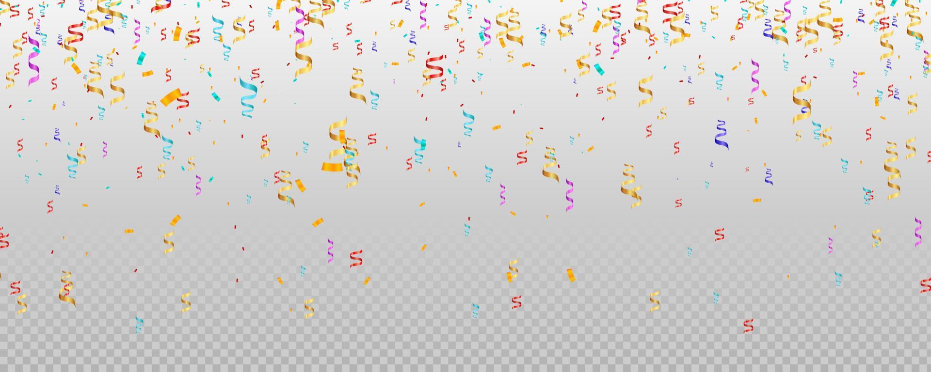 fond de confettis. fond de confettis illustration vectorielle. fond de vecteur de confettis de fête et d'anniversaire.