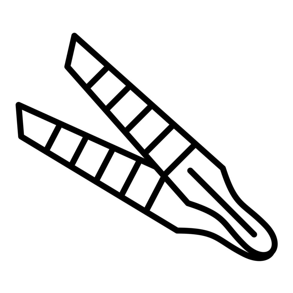 icône de ligne de pince à épiler vecteur