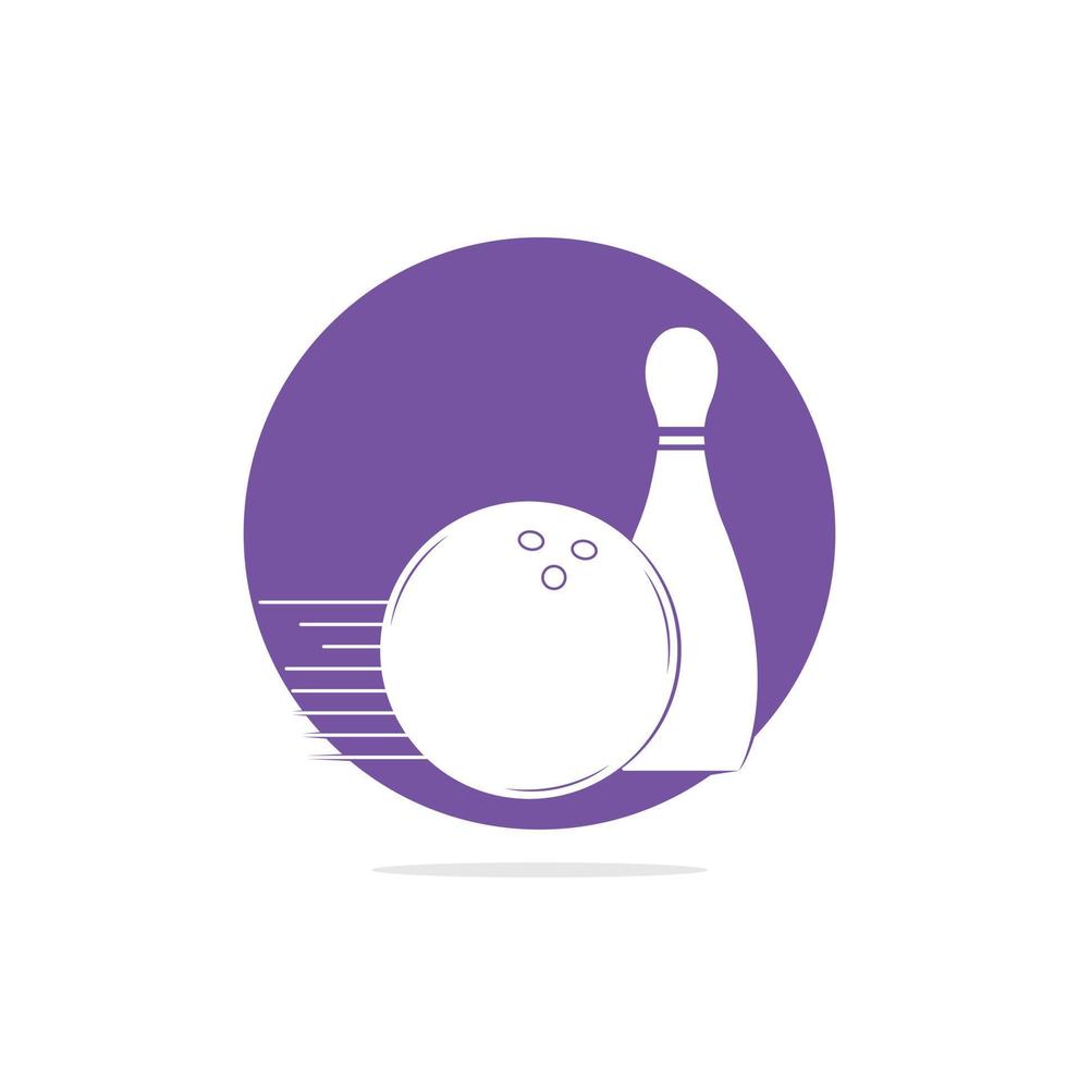 logo, icônes et symbole de bowling de style. boule de bowling et illustration de quille de bowling. vecteur