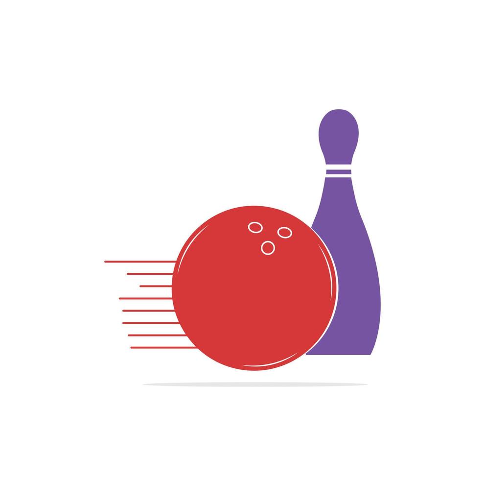 logo, icônes et symbole de bowling de style. boule de bowling et illustration de quille de bowling. vecteur