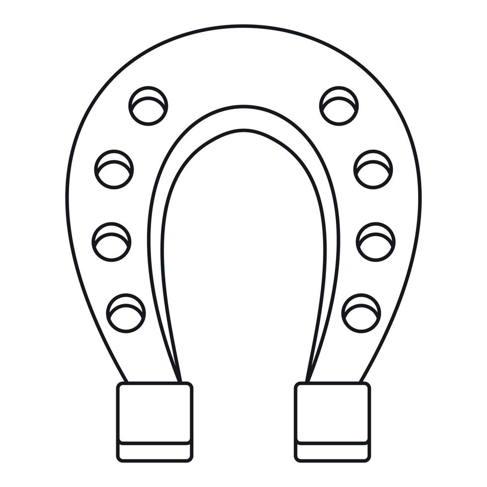 icône de fer à cheval, style de contour vecteur