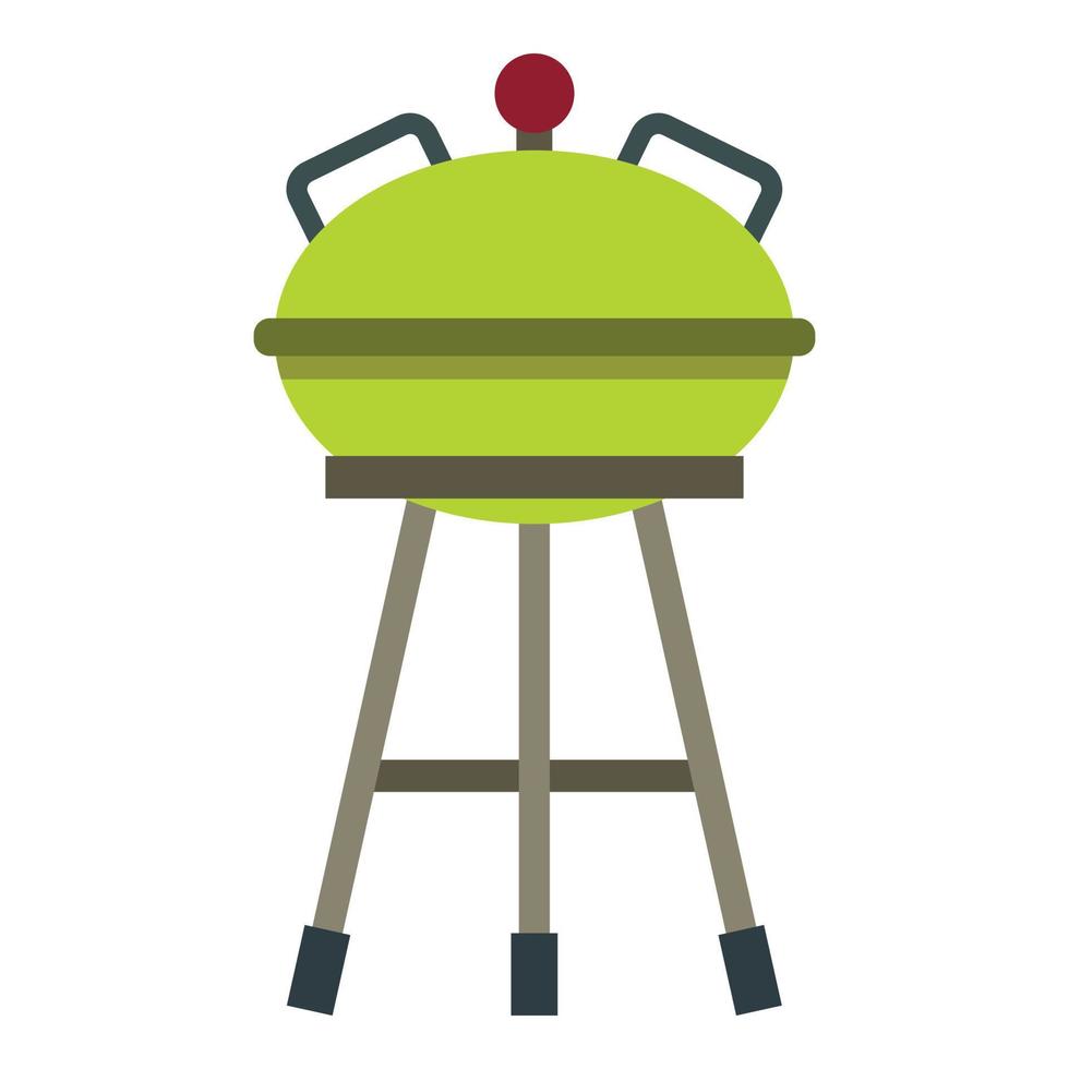 icône de barbecue, style plat vecteur